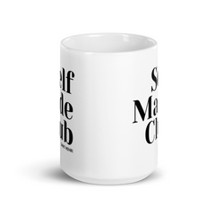 Luxury coffee mug from House of Saint Henri with the 'Selfmade Club' design, showcasing elegant craftsmanship and a symbol of ambition. Perfect for coffee lovers and high achievers.